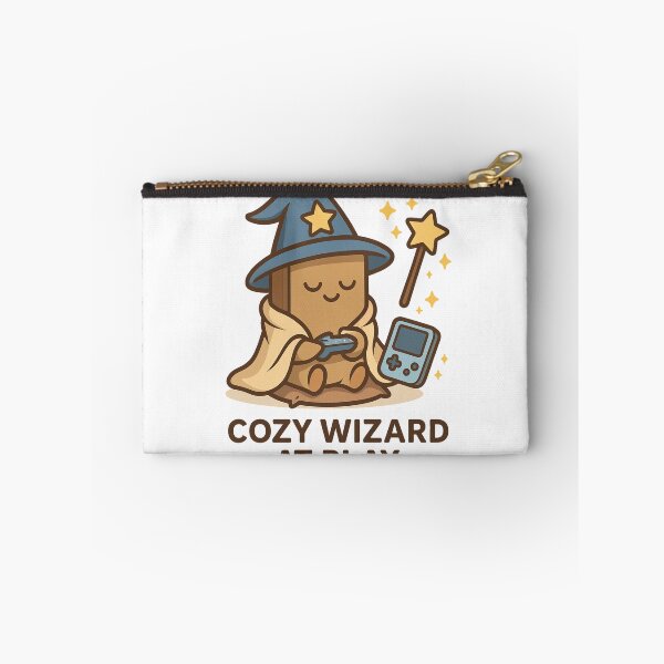 Item preview, Cozy Wizard at Play – Kawaii Spellbook Gamer designed and sold by Trend Drops Mad.