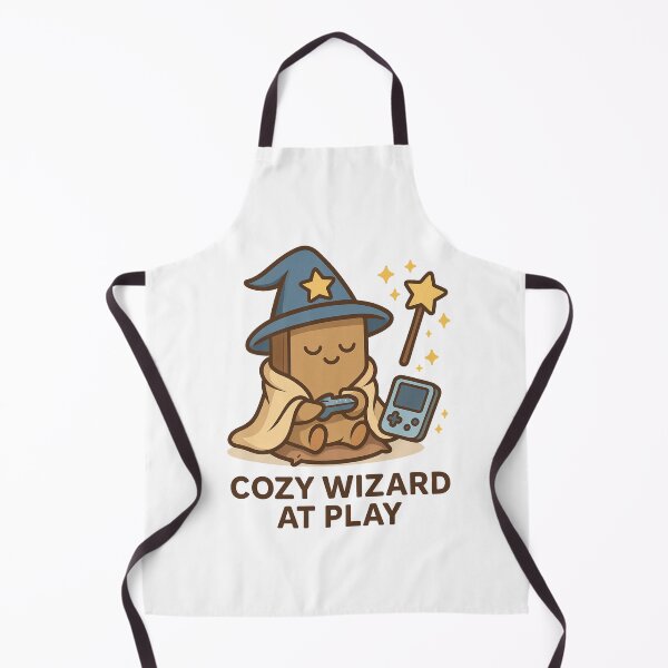 Item preview, Cozy Wizard at Play – Kawaii Spellbook Gamer designed and sold by Trend Drops Mad.