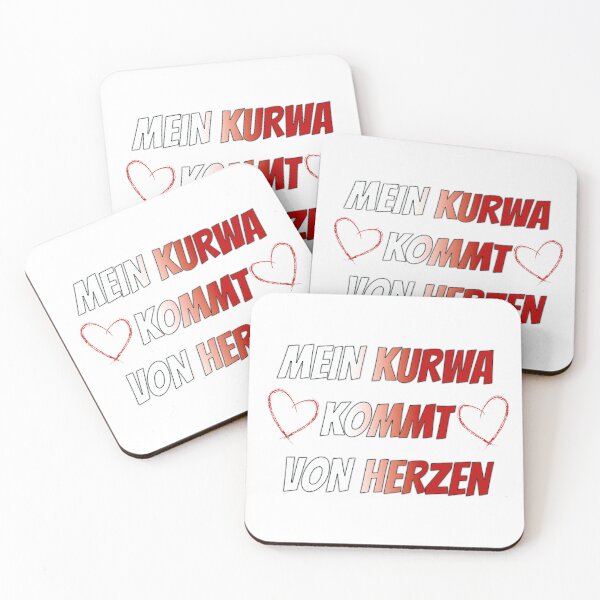 Item preview, "My Kurwa Comes From the Heart" German-Polish Humor Statement designed and sold by MadeByParty.