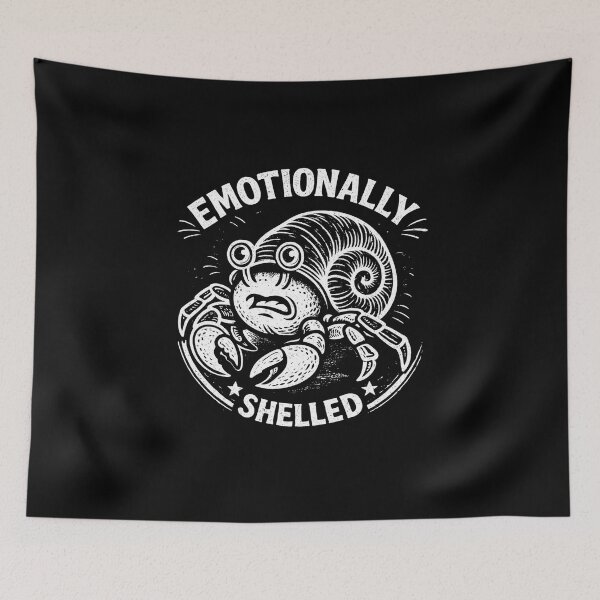 Item preview, Emotionally Shelled – Funny Crab Quote PNG Design, Mental Health Humor Design designed and sold by sssweetness.