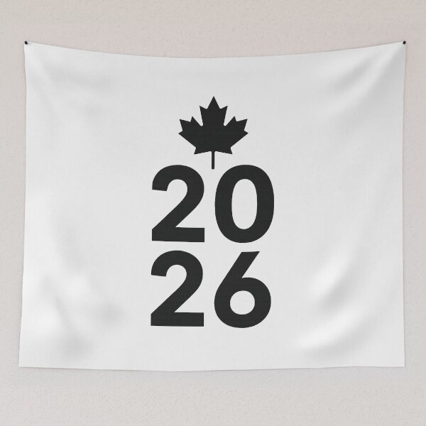 Item preview, New Year 2026 Canada – Minimalist Black Maple Leaf Design designed and sold by mocci10.