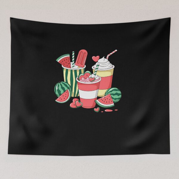 Item preview, Cute Cups Of Iced Coffee Watermelon Tropical Summer Vacation designed and sold by TijanaARTSt88.