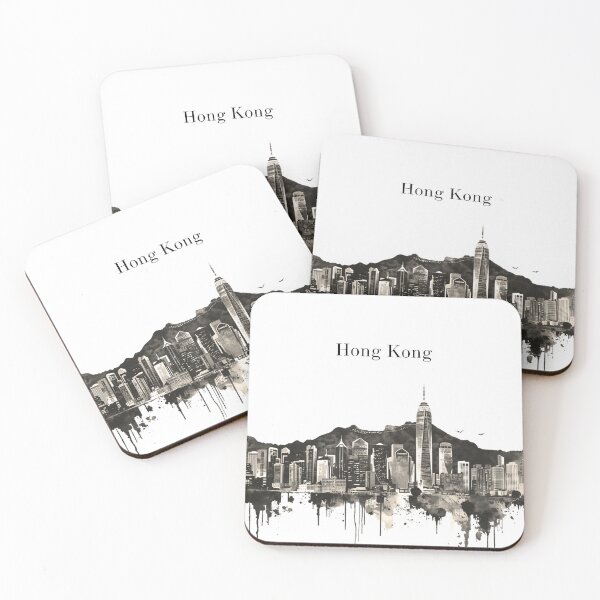 Item preview, Hong Kong Skyline Silhouette – Iconic Cityscape Art designed and sold by Milipino.