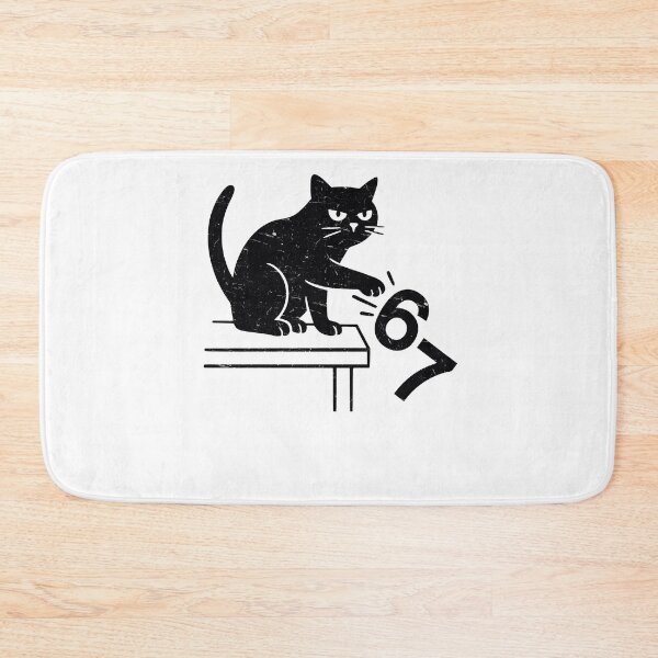 Item preview, Funny Cat Knocking Off 67 Meme Six Seven designed and sold by ivotee.