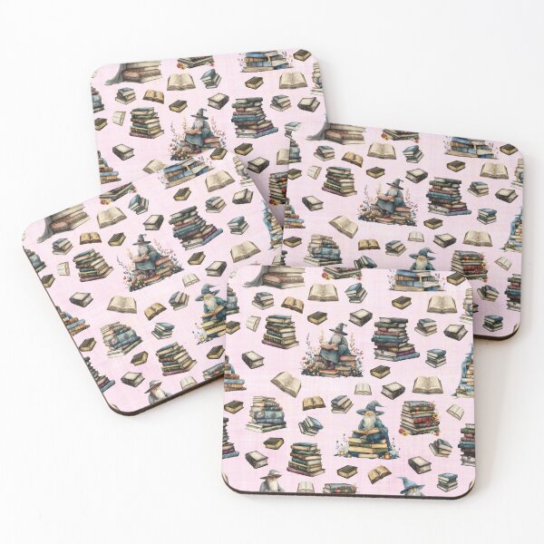 Item preview, Magos mágicos y libros en rosa claro designed and sold by KSimpson838.