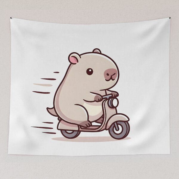Item preview, Kawaii Capybara – Cute Animal Riding Scooter designed and sold by Evian ShopCo.