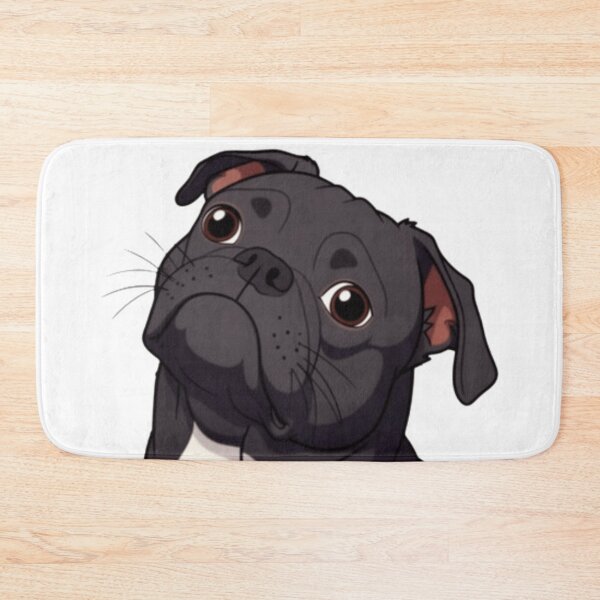 Item preview, Cute Black Pug Cartoon – Adorable Dog Illustration designed and sold by Ashan Perera.