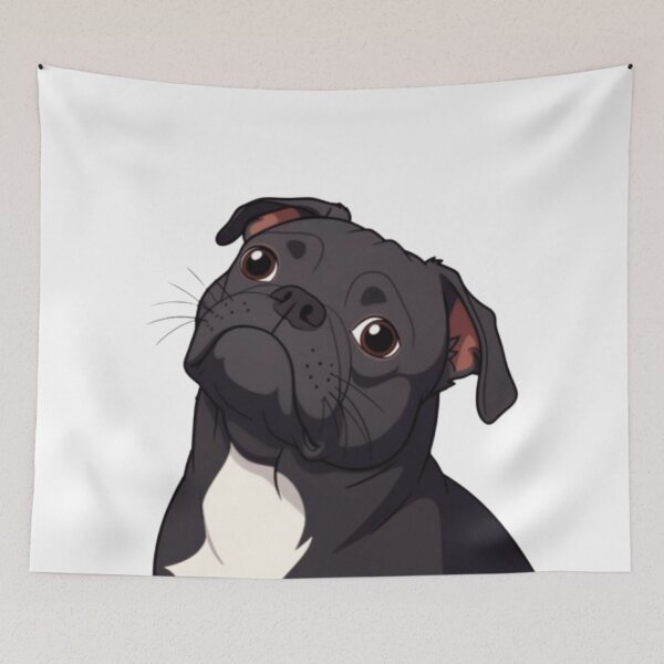 Item preview, Cute Black Pug Cartoon – Adorable Dog Illustration designed and sold by Ashan Perera.