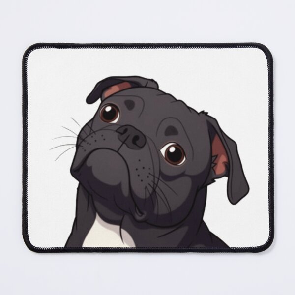 Item preview, Cute Black Pug Cartoon – Adorable Dog Illustration designed and sold by Ashan Perera.