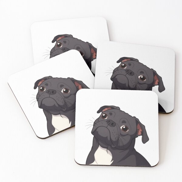 Item preview, Cute Black Pug Cartoon – Adorable Dog Illustration designed and sold by Ashan Perera.