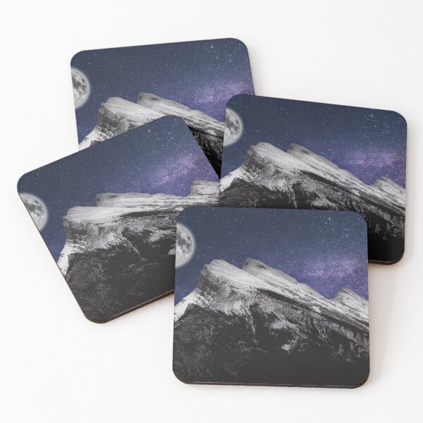 Item preview, Monochrome Moonrise in Blue Silent Sky designed and sold by ShadeScapeArt.