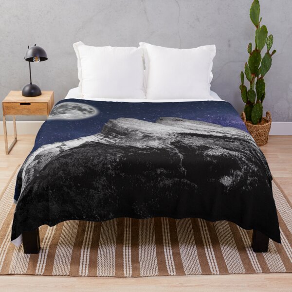 Item preview, Monochrome Moonrise in Blue Silent Sky designed and sold by ShadeScapeArt.