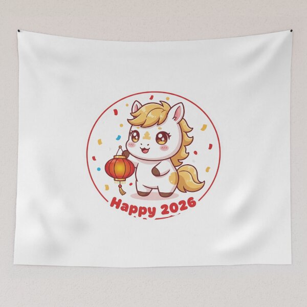Item preview, Cute Kawaii Year of the Horse 2026 designed and sold by ARTReMi.
