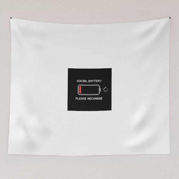 Item preview, Social Battery Low - Introvert Pixel Art designed and sold by ryanguas.
