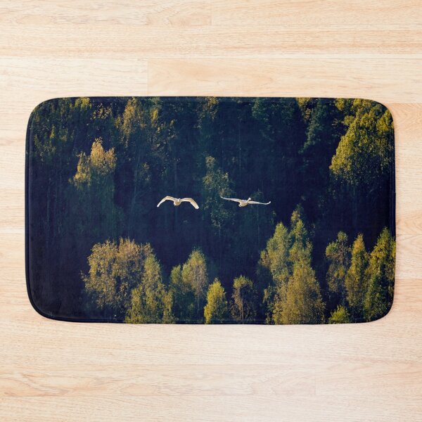 Item preview, Flying over the autumn forest. Whooper swan designed and sold by Jouko Lehto Photography.