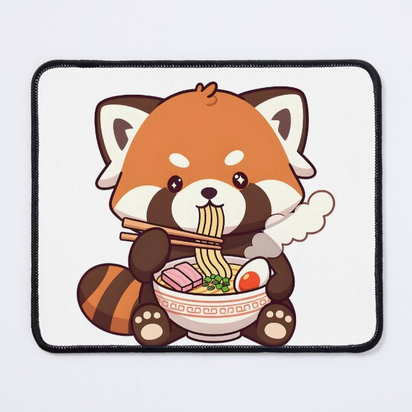 Item preview, Kawaii Red Panda Eating Ramen – Cute Animal Food Art designed and sold by Evian ShopCo.