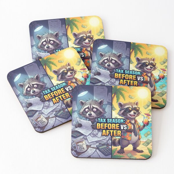 Item preview, Tax Season Before vs After Raccoon CPA – Stress to Success designed and sold by RaccoonCPA.