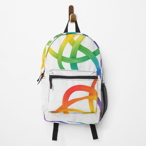 Item preview, Rainbow Celtic Knot Abstract Art on White Canvas designed and sold by Maverickystore.