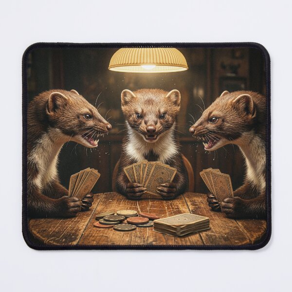 Item preview, Stoats Play a Contentious Game of Poker designed and sold by Tridentulus.