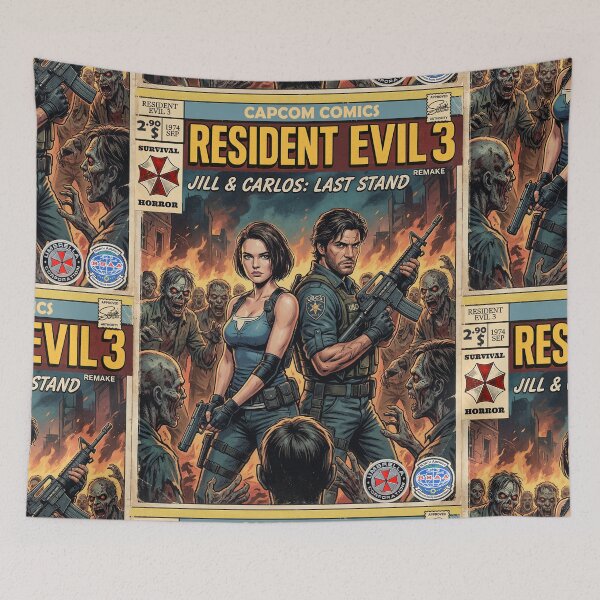 Item preview, Resident Evil 3 Jill Valentine Classic Comic Retro Gaming Art  designed and sold by Back2Collage.