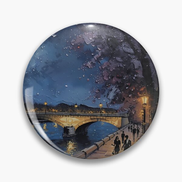 Item preview, Paris Starry Night Eiffel Tower Impressionist designed and sold by RkskArt.