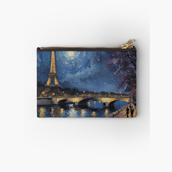 Item preview, Paris Starry Night Eiffel Tower Impressionist designed and sold by RkskArt.