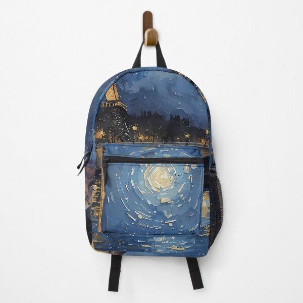 Item preview, Paris Starry Night Eiffel Tower Impressionist designed and sold by RkskArt.