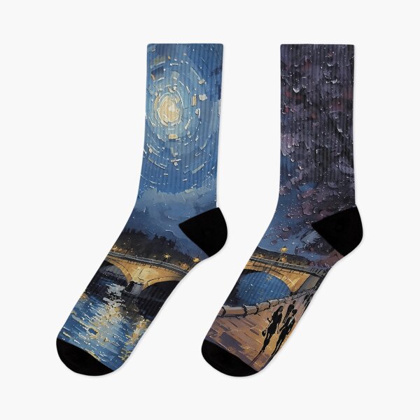 Item preview, Paris Starry Night Eiffel Tower Impressionist designed and sold by RkskArt.