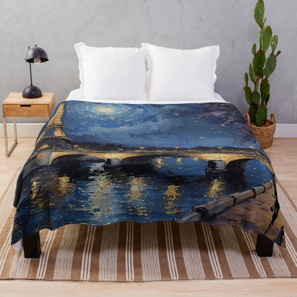 Item preview, Paris Starry Night Eiffel Tower Impressionist designed and sold by RkskArt.