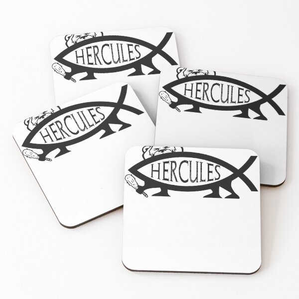 Item preview, Funny Nerdy Hercules Fish Symbol Greek Mythology Fan Black Text designed and sold by MathWare MathClips.