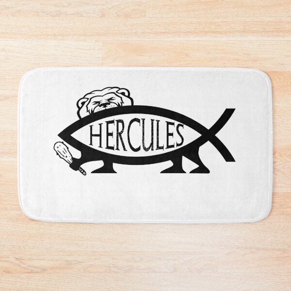 Item preview, Funny Nerdy Hercules Fish Symbol Greek Mythology Fan Black Text designed and sold by MathWare MathClips.