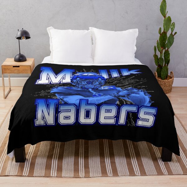 Item preview, Malik Nabers Dynamic Football Receiver Blue Uniform designed and sold by Susannayden.