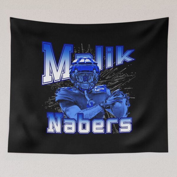 Item preview, Malik Nabers Dynamic Football Receiver Blue Uniform designed and sold by Susannayden.