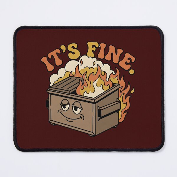 Item preview, It's Fine Retro Dumpster Fire Sticker designed and sold by AeroNomad.