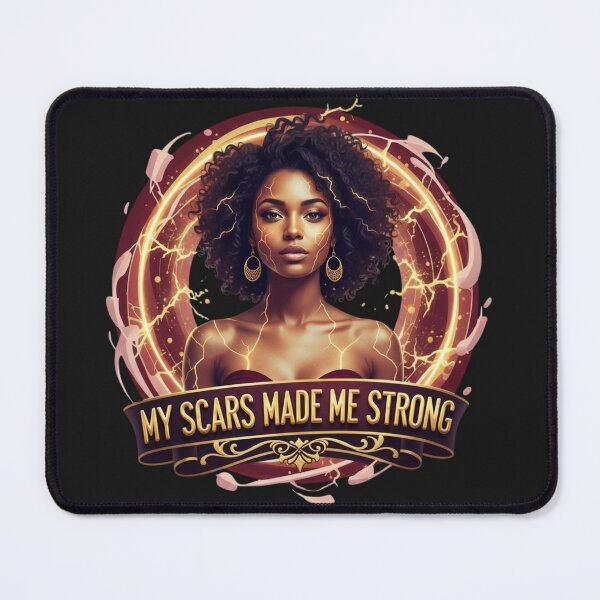 Item preview, "My Scars Made Me Strong" T-Shirt | Emotional Resilience & Self-Love Pop Art designed and sold by BoldBloomArt.