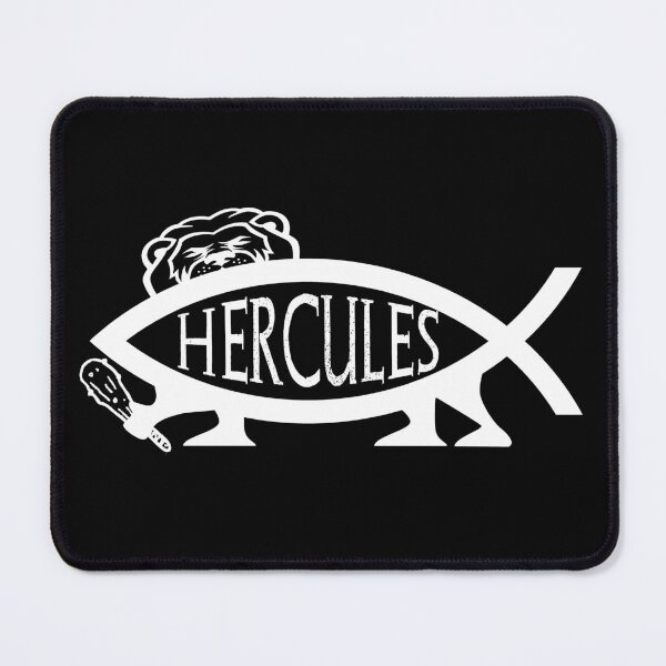 Item preview, Funny Nerdy Hercules Fish Symbol Greek Mythology Fan White Text designed and sold by MathWare MathClips.