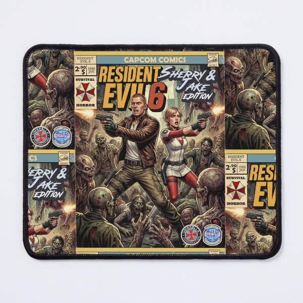 Item preview, Resident Evil 6 sherry and jake Classic Comic Retro Gaming Art designed and sold by Back2Collage.