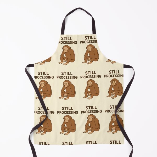 Item preview, Still Processing – Minimal Gutsick Gibbon Emotional Burnout Art designed and sold by WhimsyByPaul.redbubble.com.