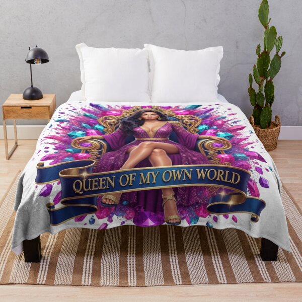 Item preview, Majestic Queen of My Own World T-Shirt | Royal Feminine Power & Self-Rule designed and sold by BoldBloomArt.