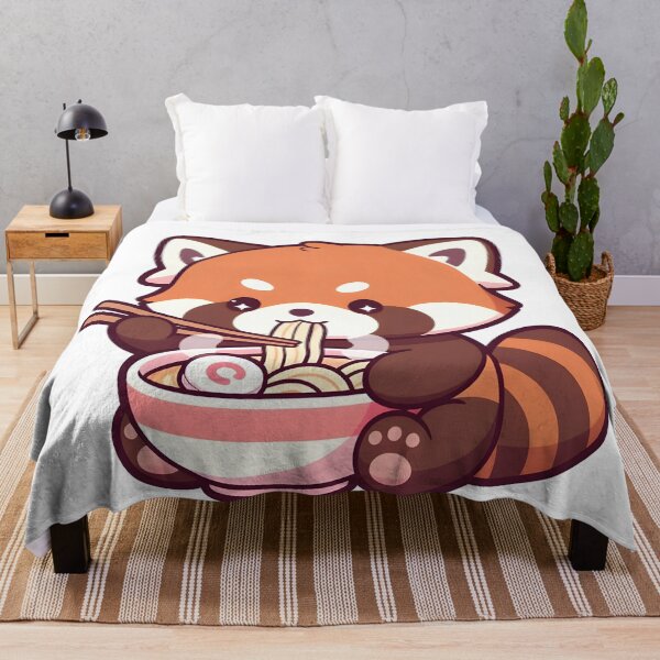 Item preview, Red Panda Eating Ramen – Cute Kawaii Animal Food Art designed and sold by Evian ShopCo.