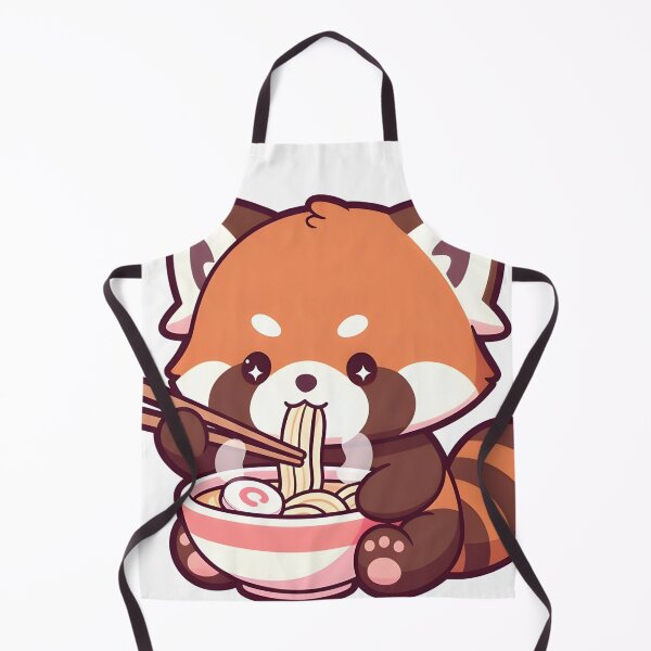 Item preview, Red Panda Eating Ramen – Cute Kawaii Animal Food Art designed and sold by Evian ShopCo.
