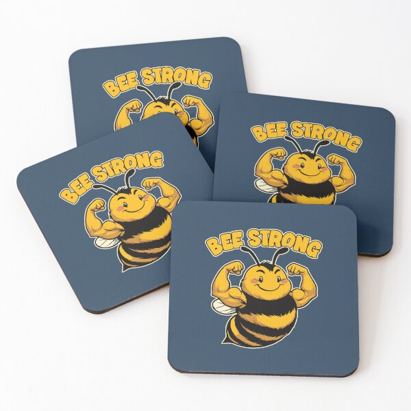 Item preview, Funny Cartoon Muscle Bee Motivation designed and sold by TheJollyDoodle.