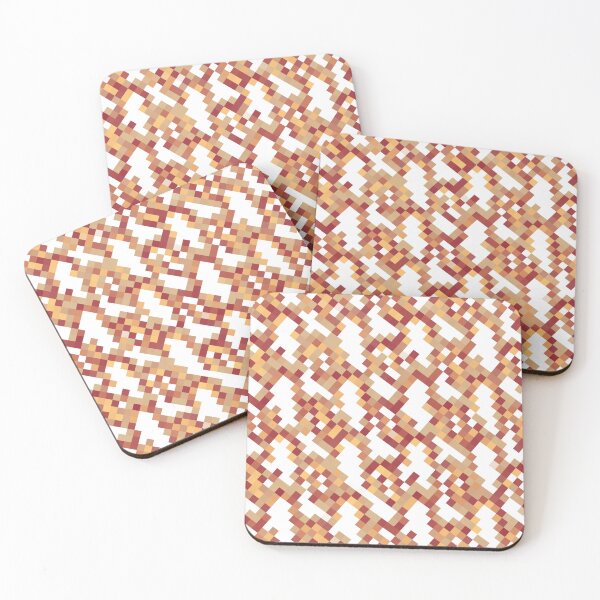 Item preview, Brown Retro Pixel Pattern – Warm Geometric Seamless Design designed and sold by Teenidesign .