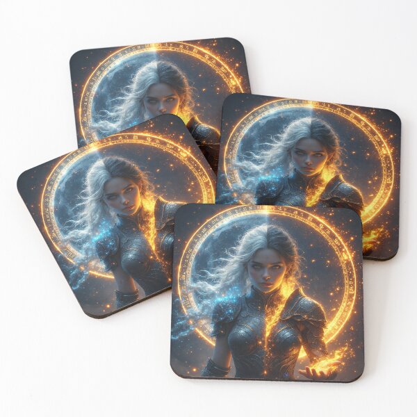 Item preview, The Balance of Flames & Frost — Fantasy Warrior Art by NegarTv Designs designed and sold by NegarTv Designs.