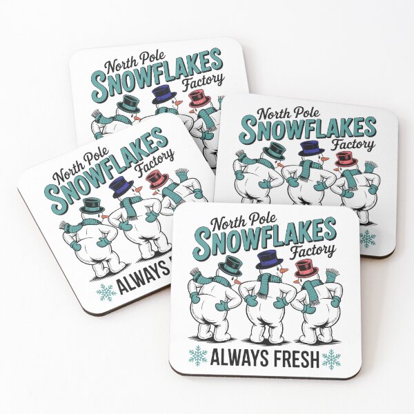 Item preview, North Pole Snowflakes Factory Always Fresh: Christmas Winter Magic Festive Holiday Vintage Graphic Art  designed and sold by Merchall  store.