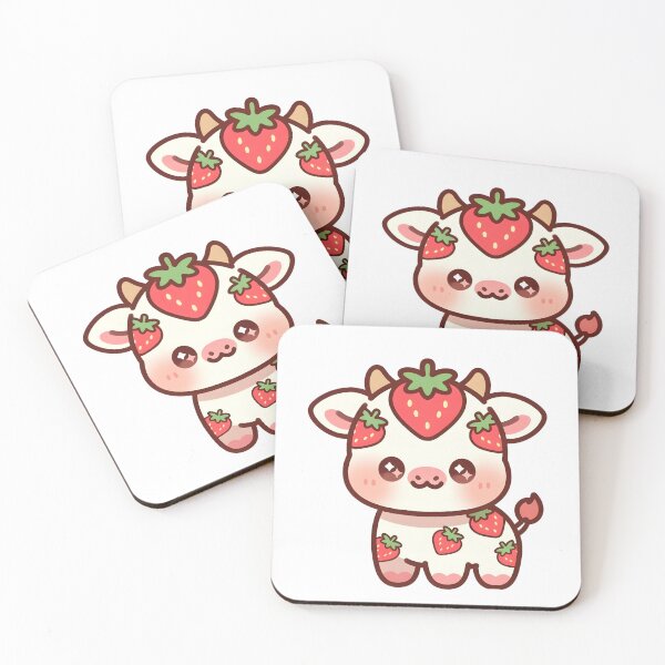 Item preview, Kawaii Cow – Cute Strawberry Pastel Animal designed and sold by Evian ShopCo.