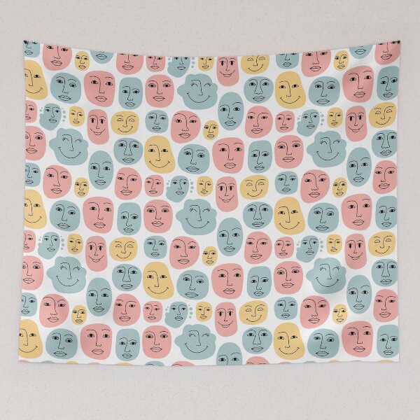 Item preview, Abstract Happy Faces Collage designed and sold by xmoudx.