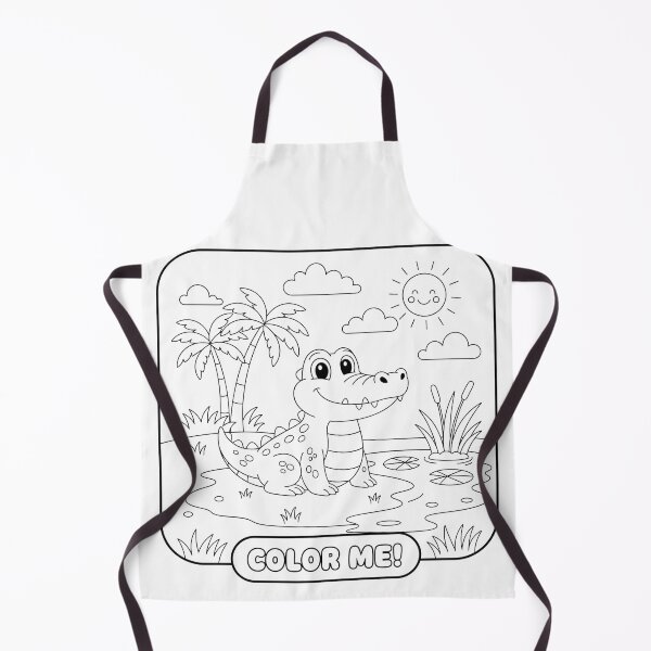 Item preview, Sunny Pond Crocodile: Color Me! designed and sold by HaarlemPinupParadise.