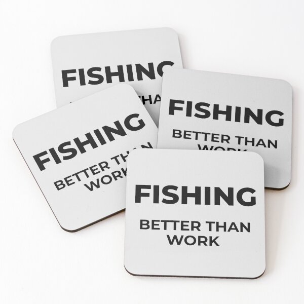 Item preview, Fishing Better Than Work – Minimalist Fishing Quote designed and sold by EimSol.