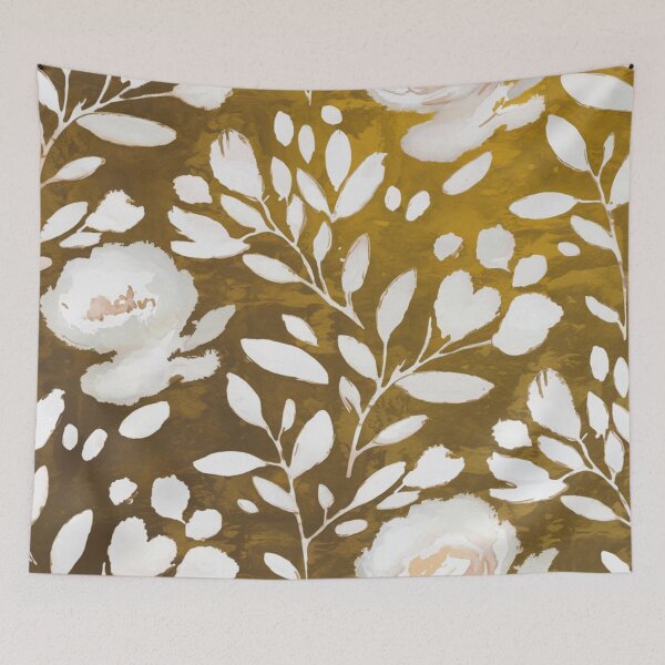 Item preview, Elegant White Floral Silhouettes | Impressionist Watercolor Pattern designed and sold by CARRAANN.